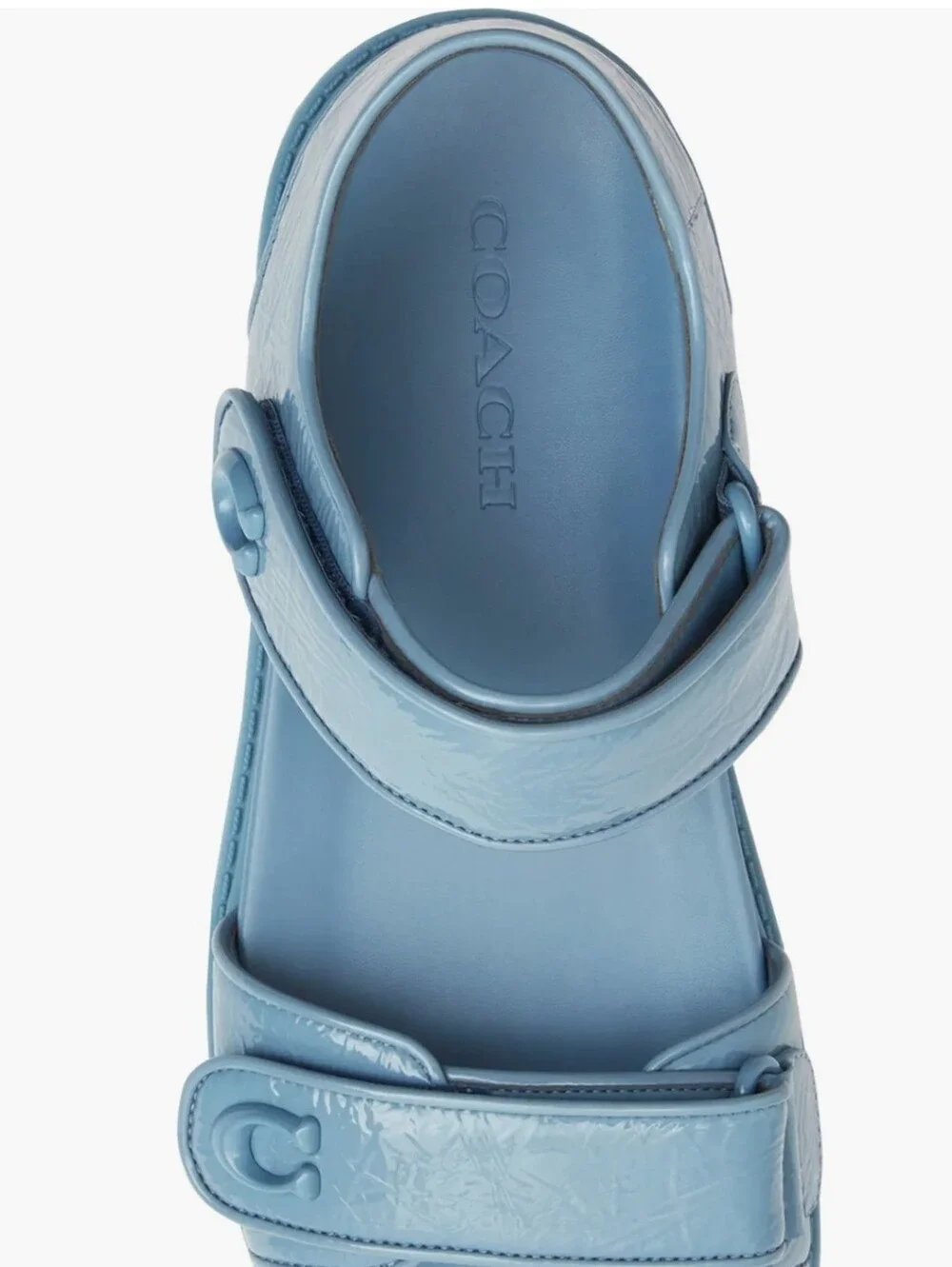 Coach Brynn Women's Chunky Strap Sandals in Blue.